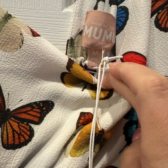 NWT Show Me Your MuMu Butterfly Print Dress - Multicolor - Picture 3 of 3